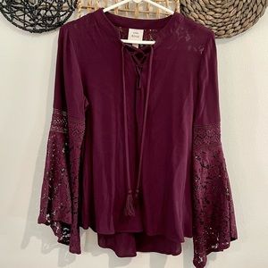 Womens Bell Sleeved Blouse